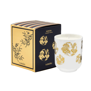 mimosa candle with a box-min